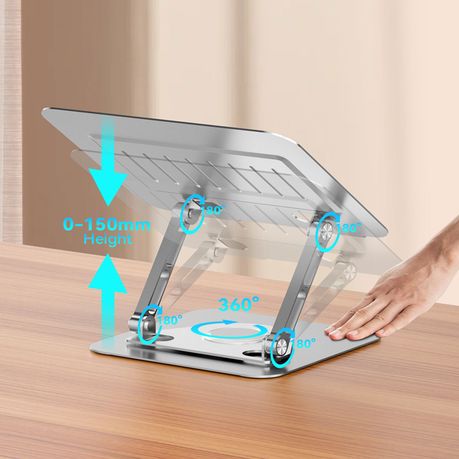 BWOO Adjustable Metal Laptop Stand with 360 Rotation Base BO-ZJ142 - Image 3