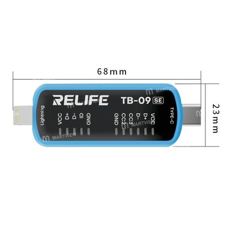 RELIFE TB-09 SE Phone Charging Port Tester Dual Plug Lightning and Type C - Image 2