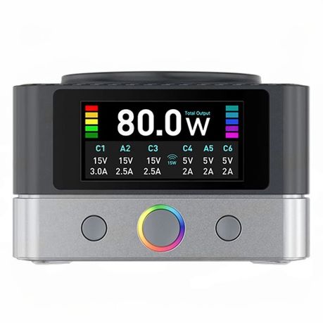 Relife Q7 6-Port 80W Super Fast Charging Station - Image 2