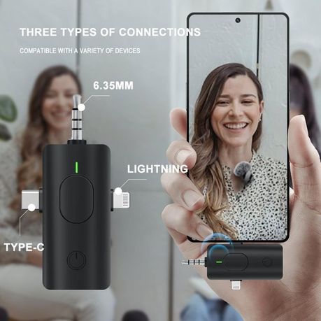 3 In 1 Wireless Microphone Suitable For Vlog Interviewing Live Vlog F11-2 - Image 2