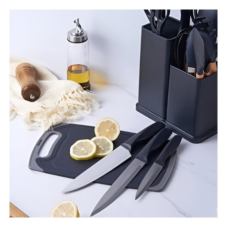 Kitchen Utensils & Knife Set - 19 Piece Complete Cook Kit(BLACK COLOR) - Image 4