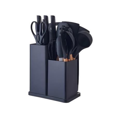 Kitchen Utensils & Knife Set - 19 Piece Complete Cook Kit(BLACK COLOR) - Image 3
