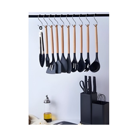 Kitchen Utensils & Knife Set - 19 Piece Complete Cook Kit(BLACK COLOR) - Image 10