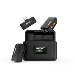 BWOO Wireless Lavalier Microphone with Charging Case