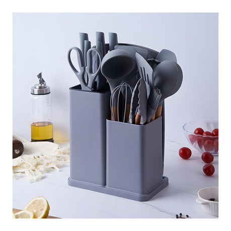 Kitchen Utensils & Knife Set - 19 Piece Complete Cook Kit(BLACK COLOR) - Image 8