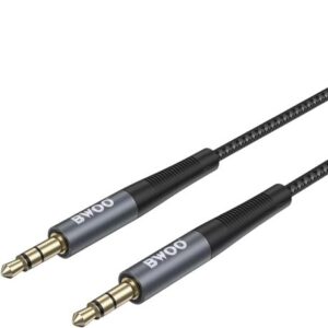BWOO Nylon braided+Aluminum-alloy shell aux cable 3.5mm to 3.5mm