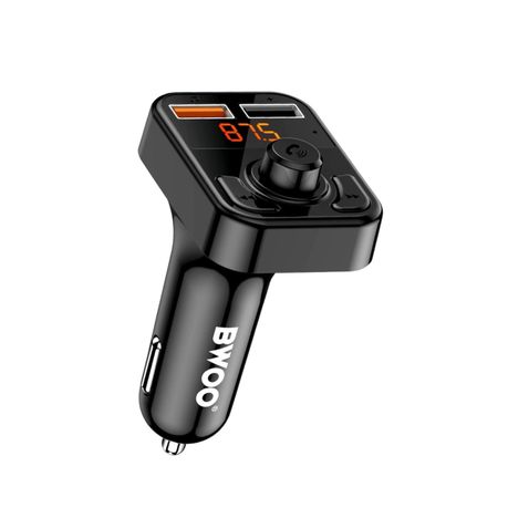 BWOO USB-A Car Charger dual ports Wireless FM Transmitter 0.8A output BT
