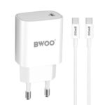 BWOO 20W USB C Fast Charger PD2.0 PPS with USB C Cable