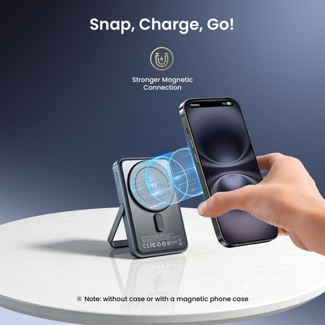 BWOO 10000mAh PD 22.5W Magnetic Power Bank with Foldable Holder - Image 6