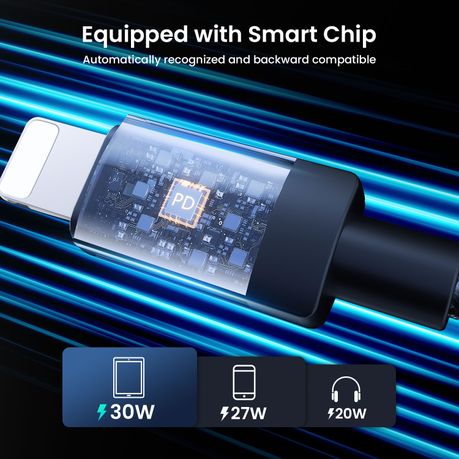 BWOO Type-C to Lightning Fast Charging Cable 1MTR - Image 3