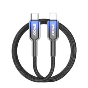 BWOO PD 27W Nylon Braided USB C to Lightning Fast Charging Cable