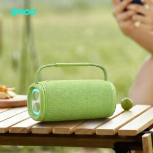 BWOO IPX6 Waterproof Portable Wireless Speaker with RGB Lights BT 5.3