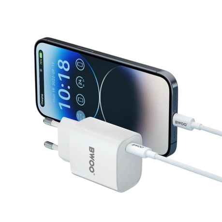 BWOO 20W USB C Wall Fast Charger with Lightning Cable - Image 4