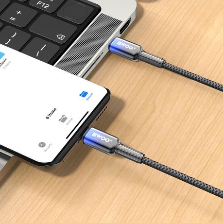 BWOO USB-C to USB-C Fast Charging Cable PD 65W 1MTR - Image 4