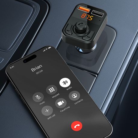 BWOO USB-A Car Charger dual ports Wireless FM Transmitter 0.8A output BT - Image 5