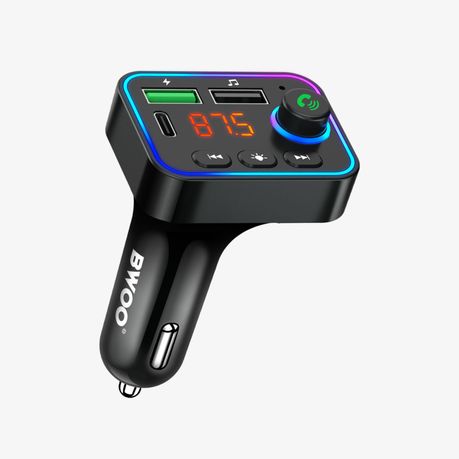BWOO USB-A + USB-C Car Charger 3 ports FM Transmitter BT V5.3