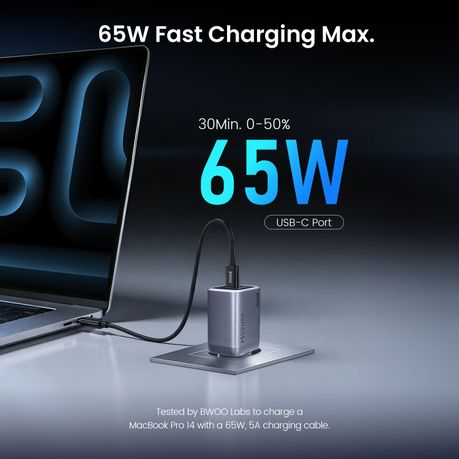 BWOO Gan Wall Charger PD 65W Adapter - Image 3