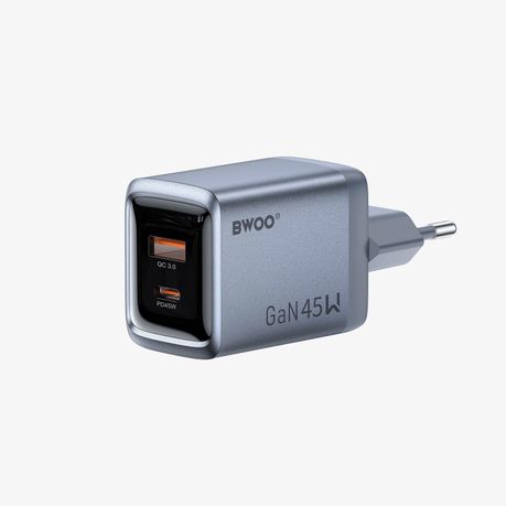 BWOO GaNex 45W Dual-Port GaN Charger(USB-A + USB-C)