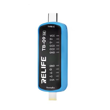 RELIFE TB-09 SE Phone Charging Port Tester Dual Plug Lightning and Type C