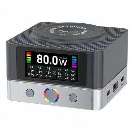 Relife Q7 6-Port 80W Super Fast Charging Station