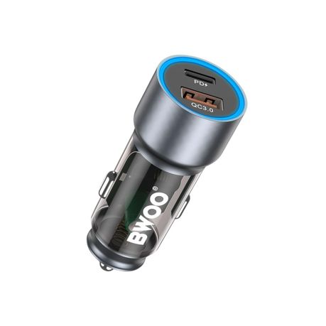 BWOO PD 30W+QC18Q Transparent Car Charger - Image 5