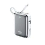 BWOO 20000mAh PD45W Power Bank with Built-in Charging Cables